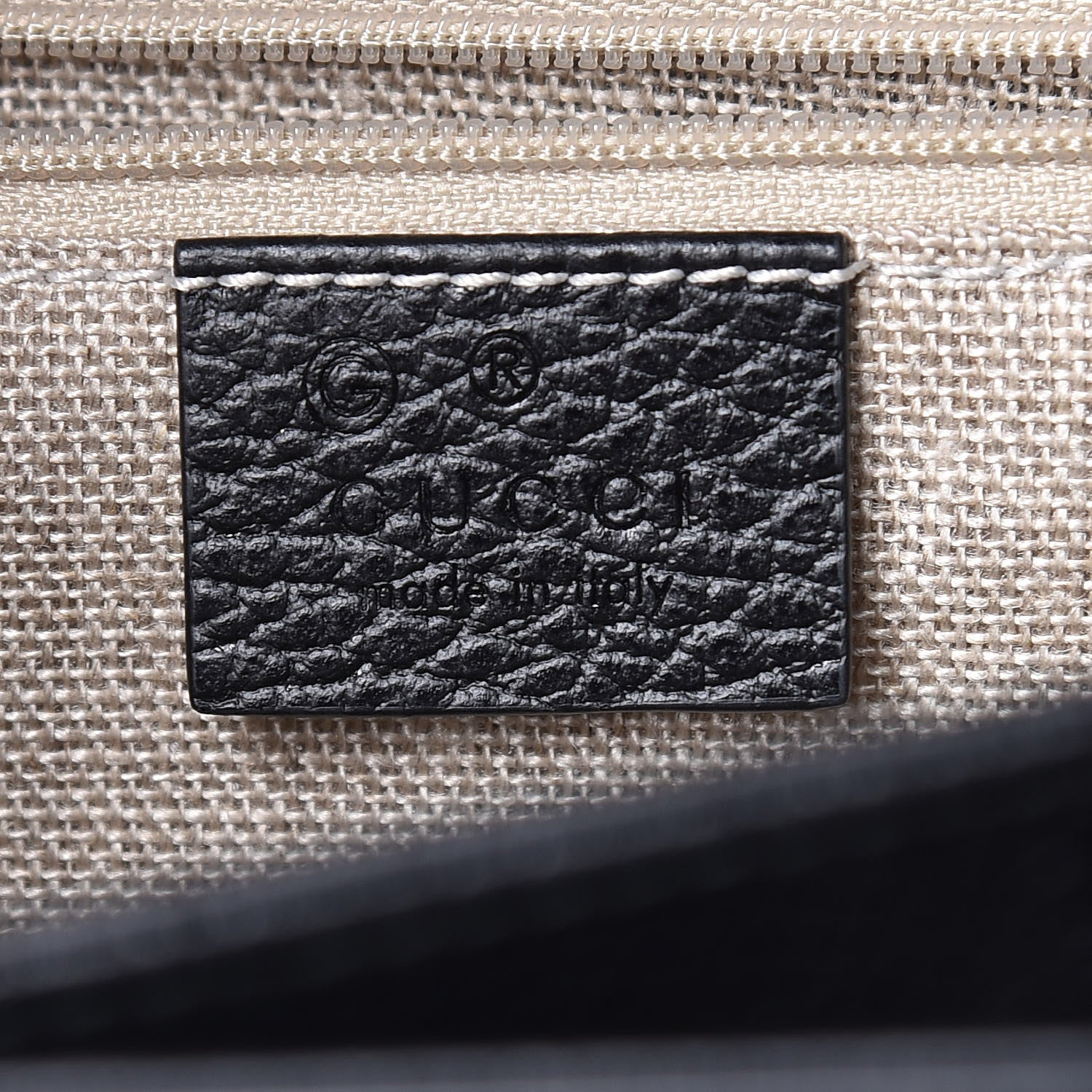 Gucci Dollar Calfskin Interlocking G Shoulder Bag Black 8 of 10