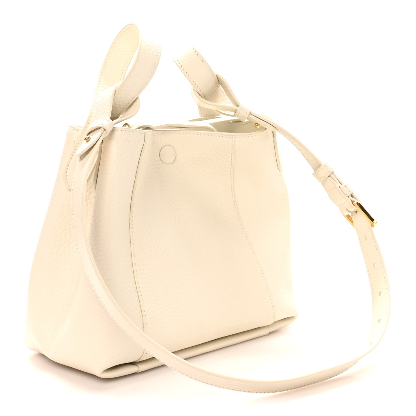 Calfskin Medium Signature Bucket Bag Latte