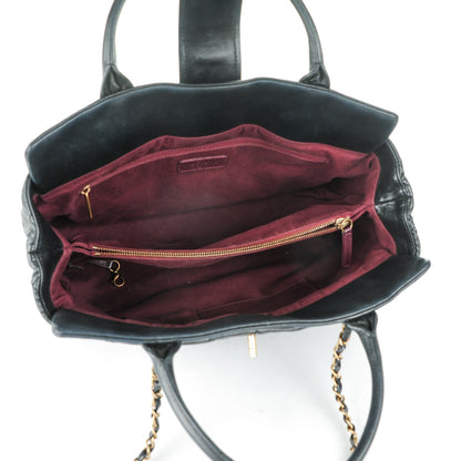 Chanel Glazed Calfskin Stingray Large Bindi CC Tote Black 6 of 12