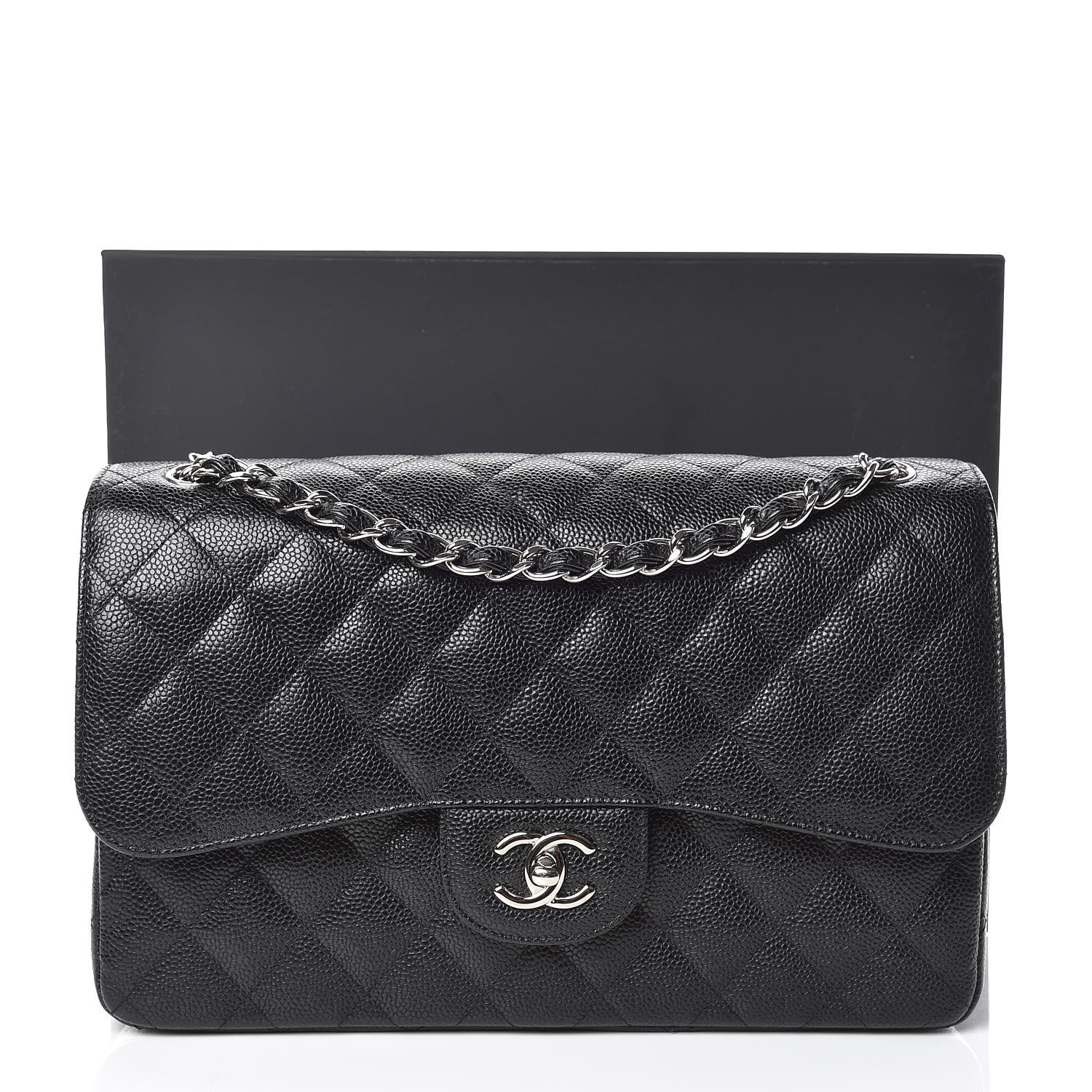Chanel Caviar Quilted Jumbo Double Flap Black 10 of 10