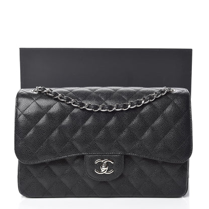 Chanel Caviar Quilted Jumbo Double Flap Black 10 of 10