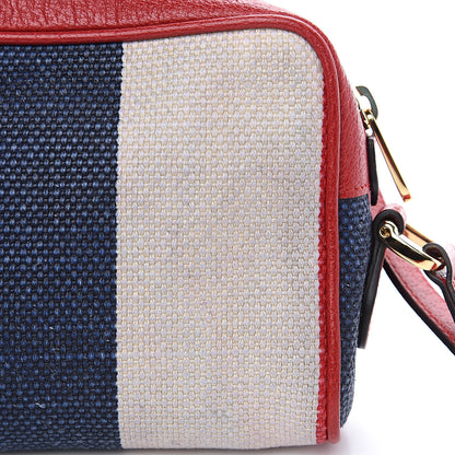 Gucci Canvas Sylvie Stripe Mini Ophidia Camera Bag Mystic White Hibiscus Red Maritime 11 of 11