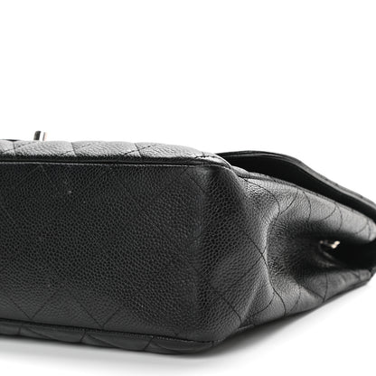 Chanel Caviar Quilted Jumbo Single Flap Black 8 of 11