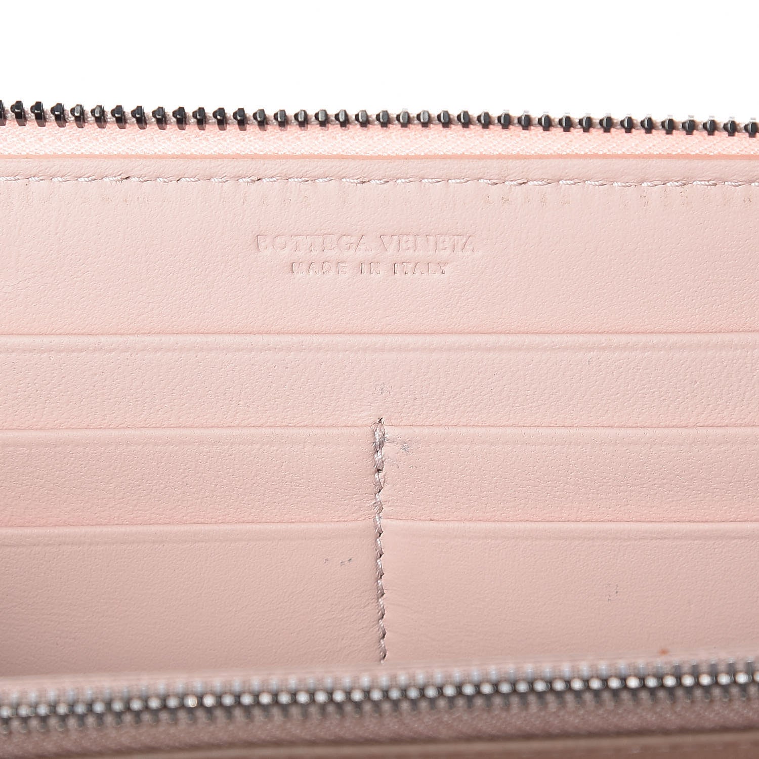 Bottega Veneta Nappa Intrecciato Zip Around Wallet Petal Pink 6 of 9