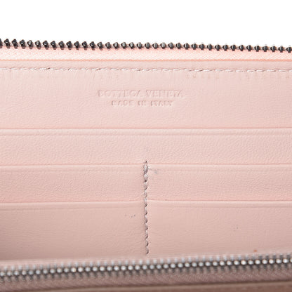 Bottega Veneta Nappa Intrecciato Zip Around Wallet Petal Pink 6 of 9