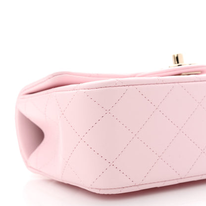 Chanel Lambskin Quilted Mini Top Handle Rectangular Flap Light Pink 9 of 11