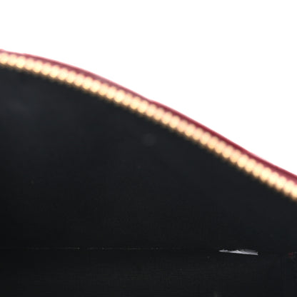 Versace Patent Calfskin Quilted Tribute Icon Crossbody Flat Pouch Red 5 of 9