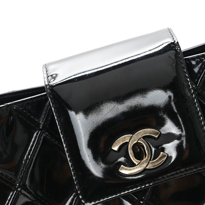 Chanel Patent Quilted Shoulder Bag Black 12 of 13