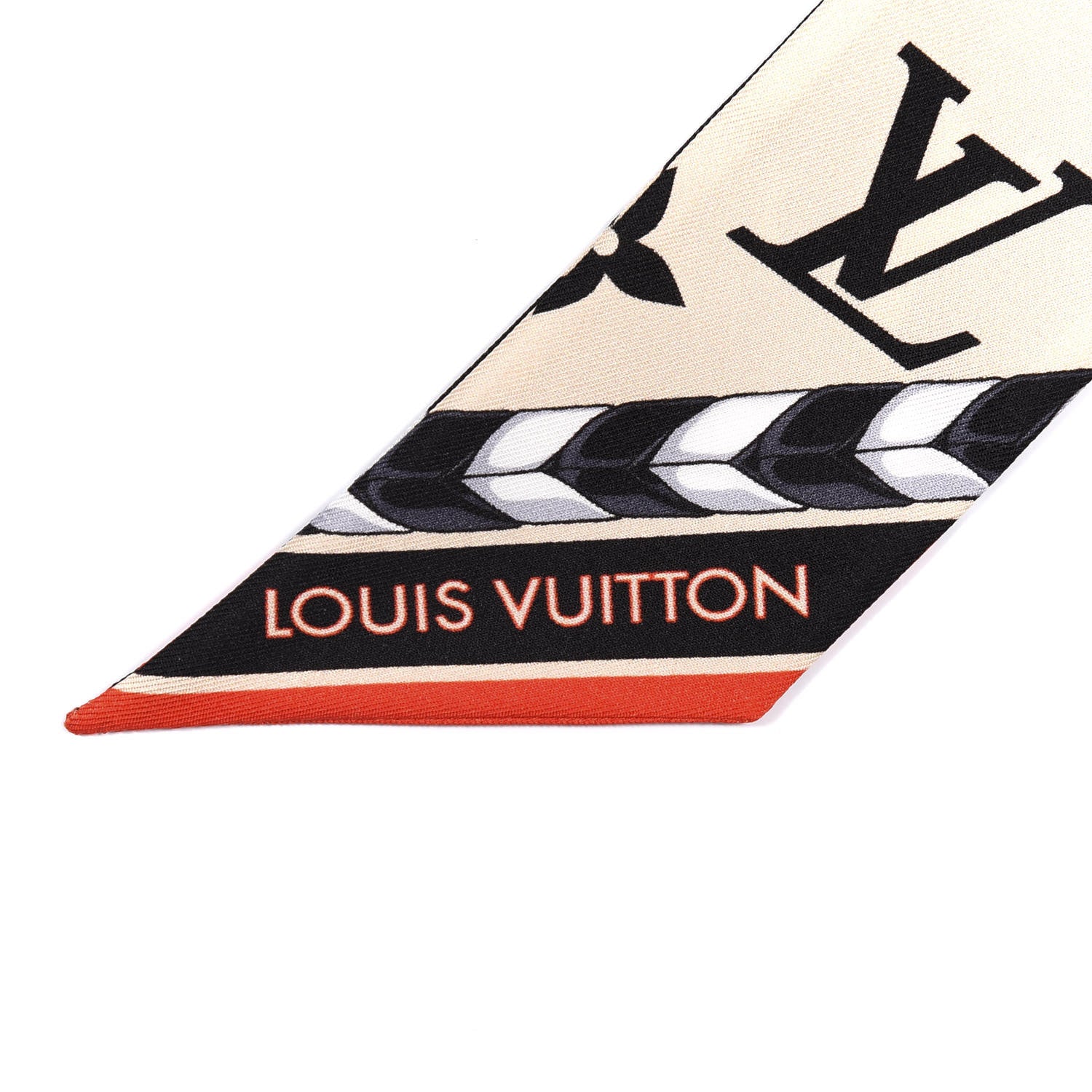 Louis Vuitton Silk Monogram LV Crafty Bi Color BB Bandeau Black Cream 2 of 3