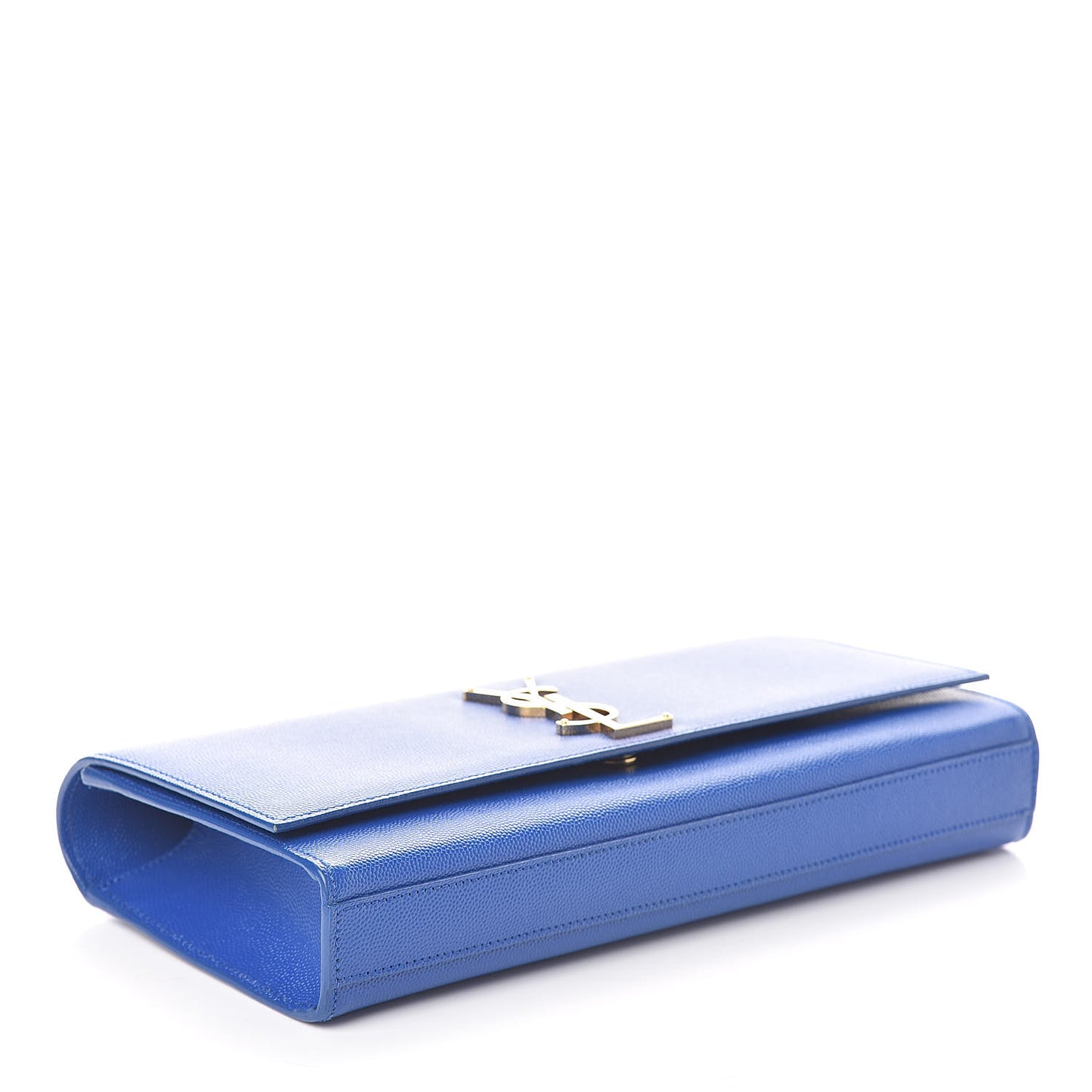 Grain De Poudre Classic Monogram Cassandre Clutch Blue Majorelle
