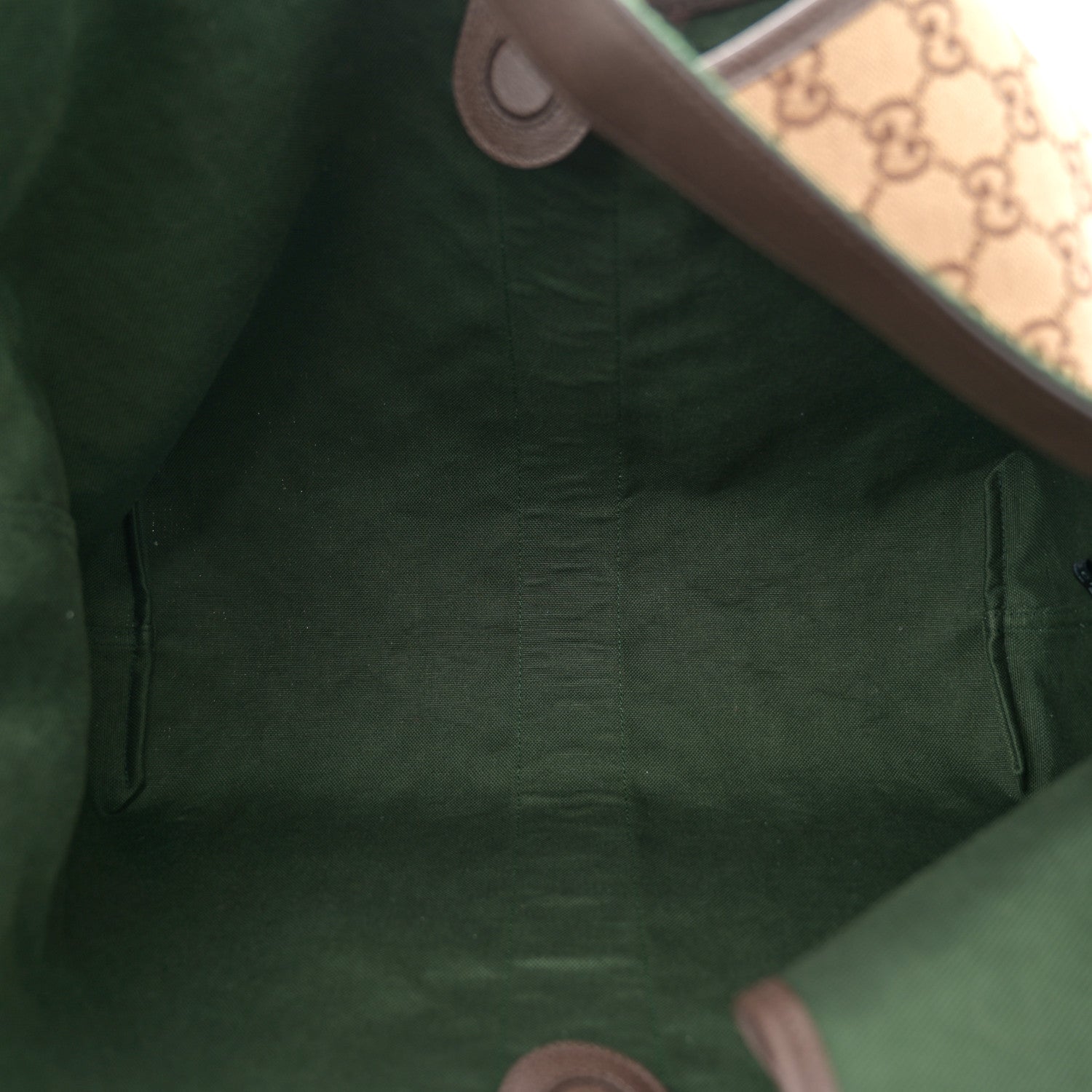 Gucci GG Monogram Web Large Giglio Tote Beige Brown 5 of 10