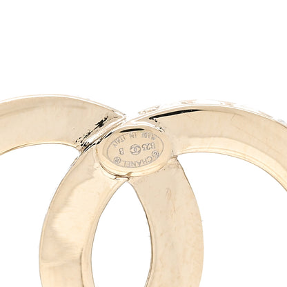 Chanel Metal Baguette Crystal CC Earrings Gold 4 of 5