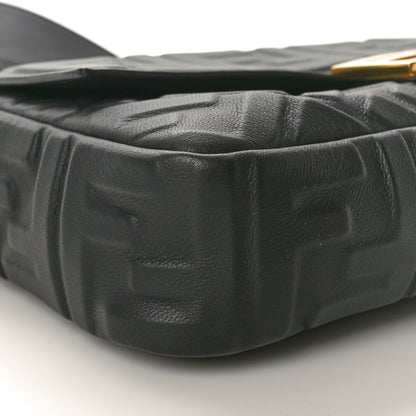 Fendi Nappa FF 1974 Embossed Baguette Black 8 of 9