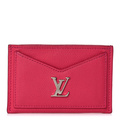 Louis Vuitton Calfskin Lockme Card Holder Hot Pink 1 of 6