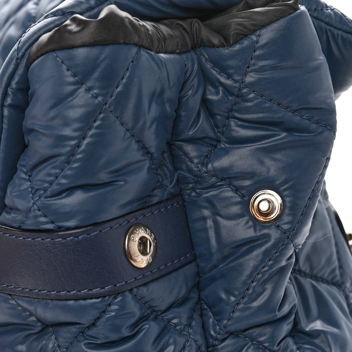 Nylon Quilted Coco Cocoon Backpack Blue
