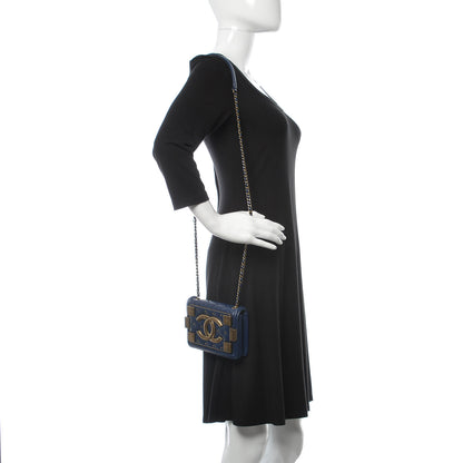 Chanel Lambskin Quilted Studded Boy Brick Flap Blue 2 of 9