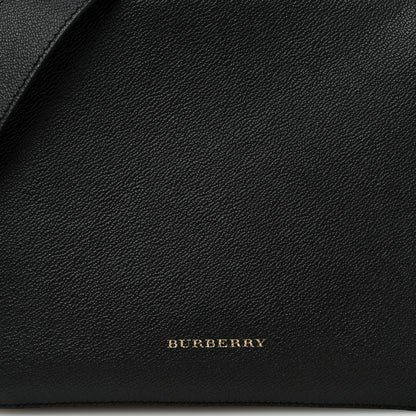 Burberry Soft Grain Calfskin House Check Small Helmsley Crossbody Black 8 of 10