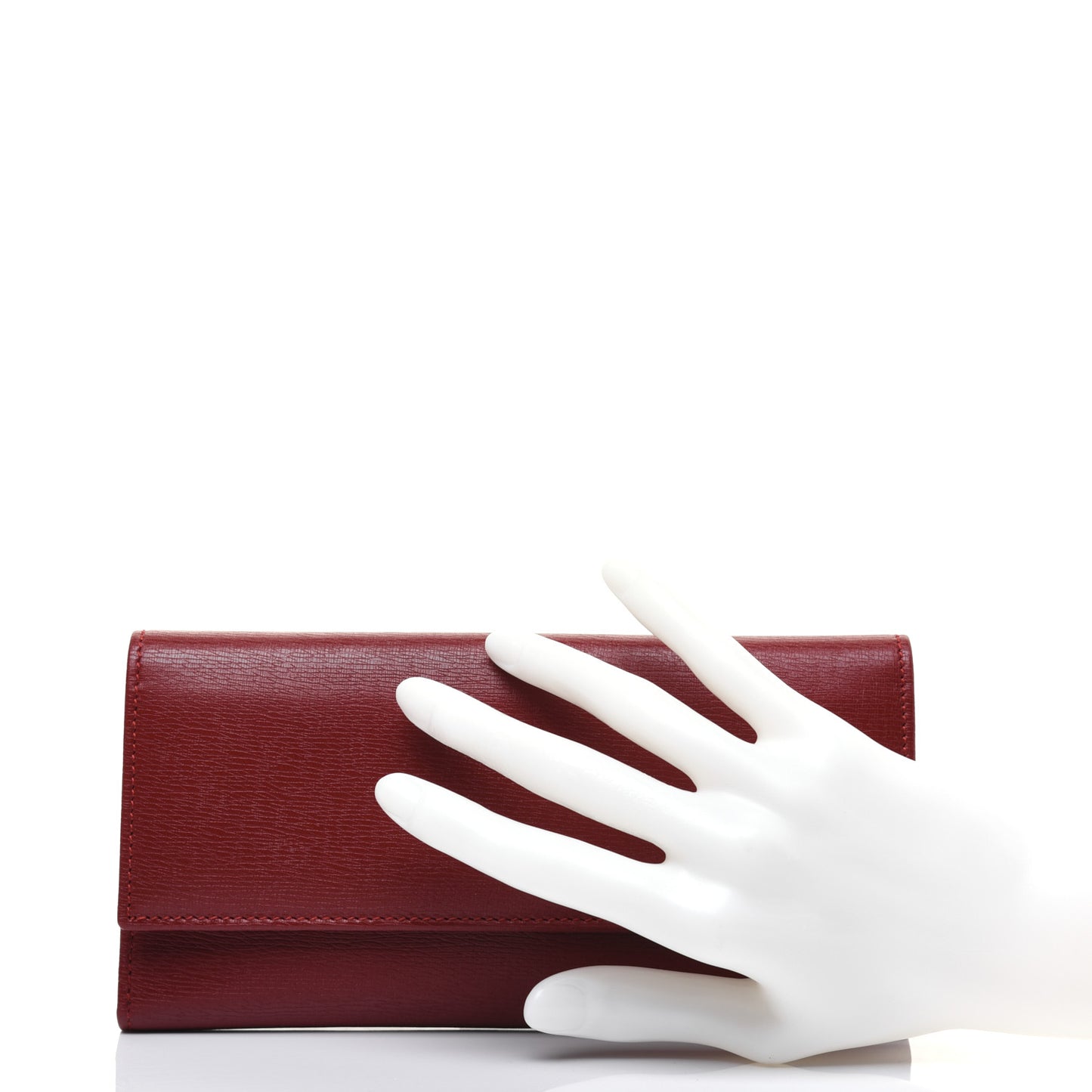 Calfskin GG Continental Wallet Red
