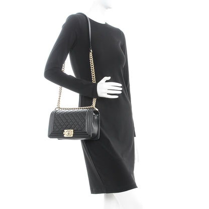 Chanel Caviar Quilted Medium Boy Flap Black 2 of 10