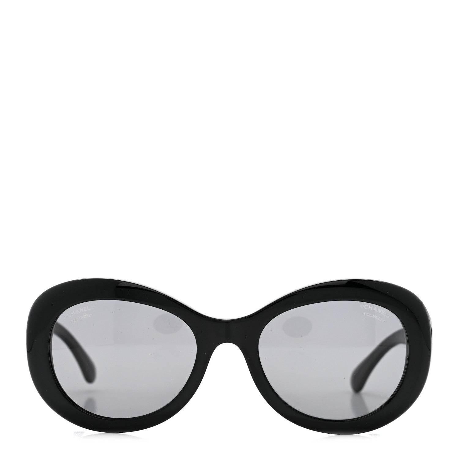 Chanel Acetate Polarized CC Sunglasses 5468-B-A Black 2 of 8