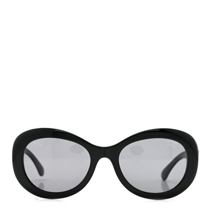 Chanel Acetate Polarized CC Sunglasses 5468-B-A Black 2 of 8