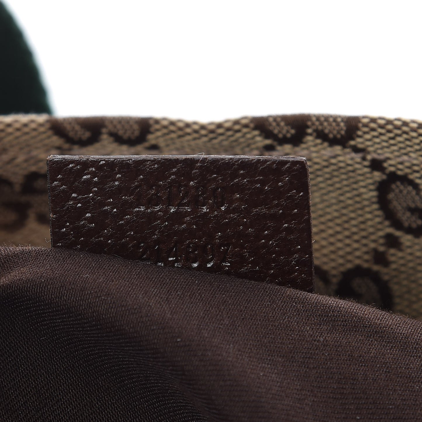 GG Monogram Medium Web Handle Bucket Tote Dark Brown