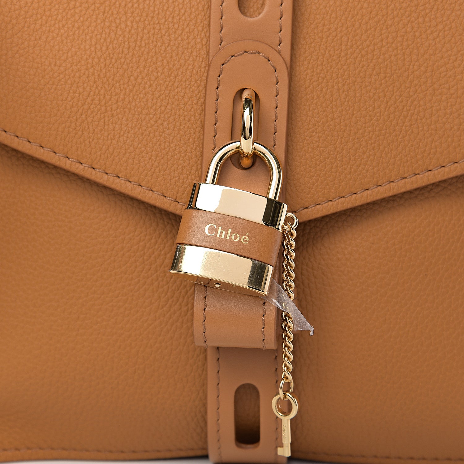 Chloe Shiny Grained Calfskin Medium Aby Day Shoulder Bag Ochre 6 of 8