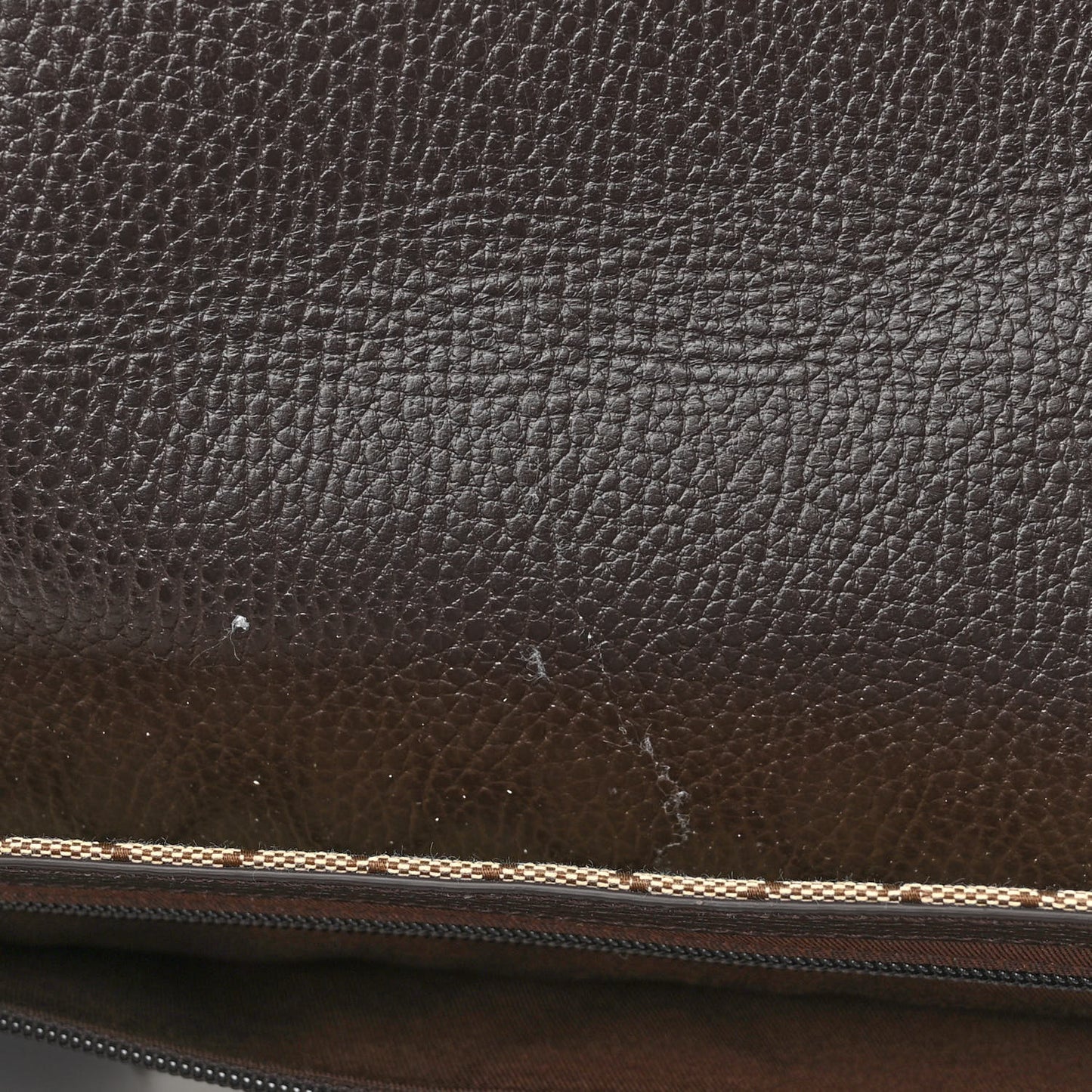 Monogram Large Flap Messenger Bag Beige Dark Brown