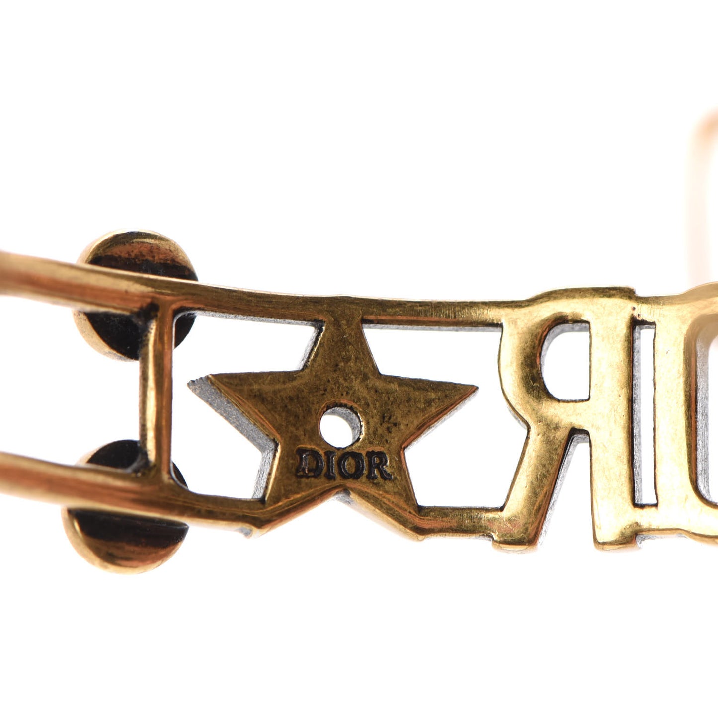 Metal Pearl J'Adior Bracelet Cuff Gold