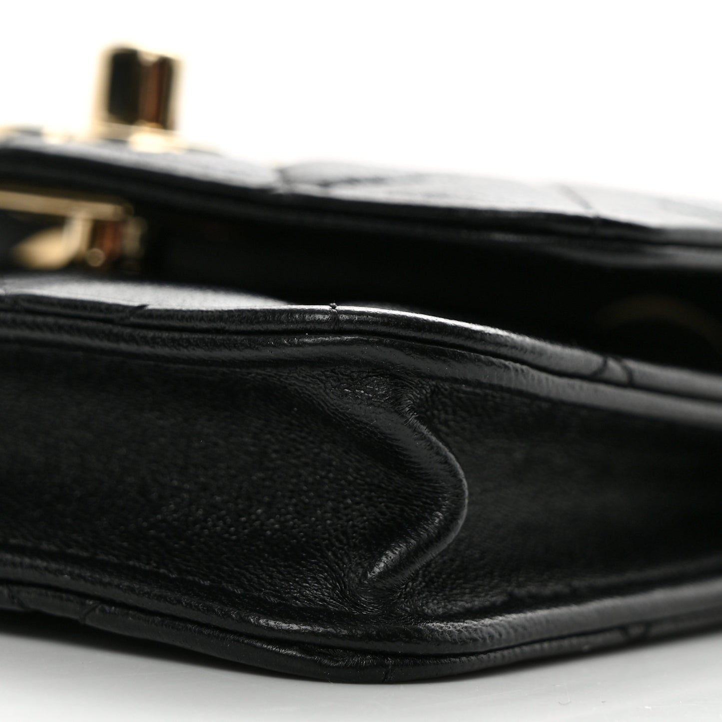 Lambskin Quilted Trendy CC Card Holder On Chain Black