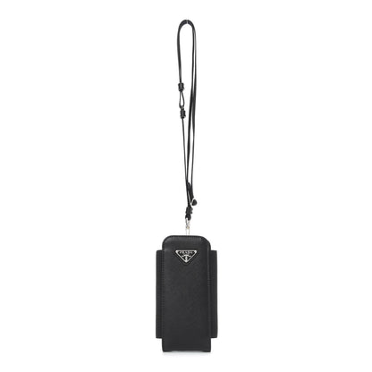 Prada Saffiano Phone Case Pouch Black 1 of 8