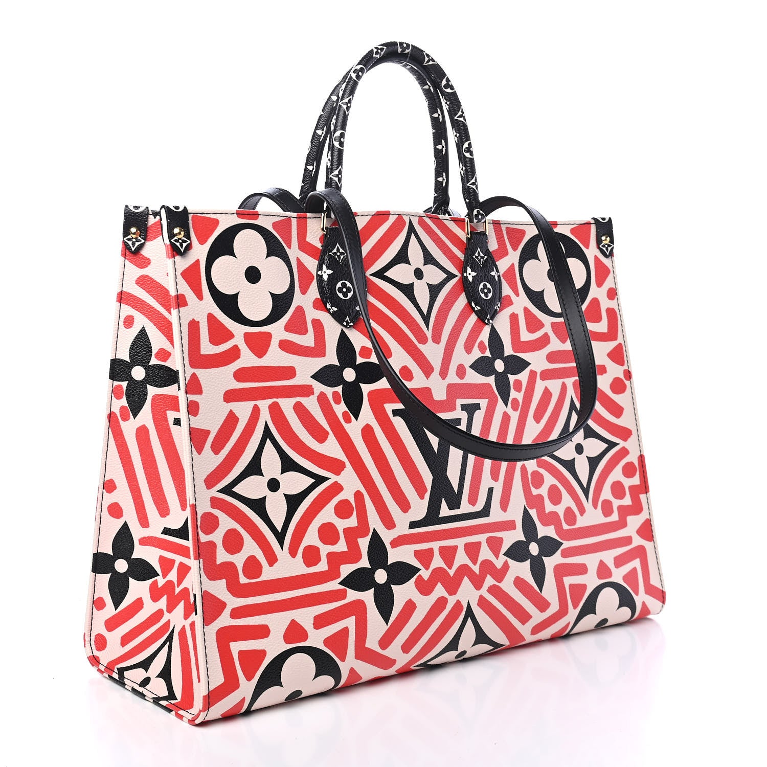 Louis Vuitton Monogram Giant Crafty Onthego GM Creme Rouge Black 4 of 10