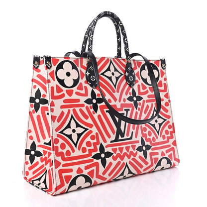 Louis Vuitton Monogram Giant Crafty Onthego GM Creme Rouge Black 4 of 10
