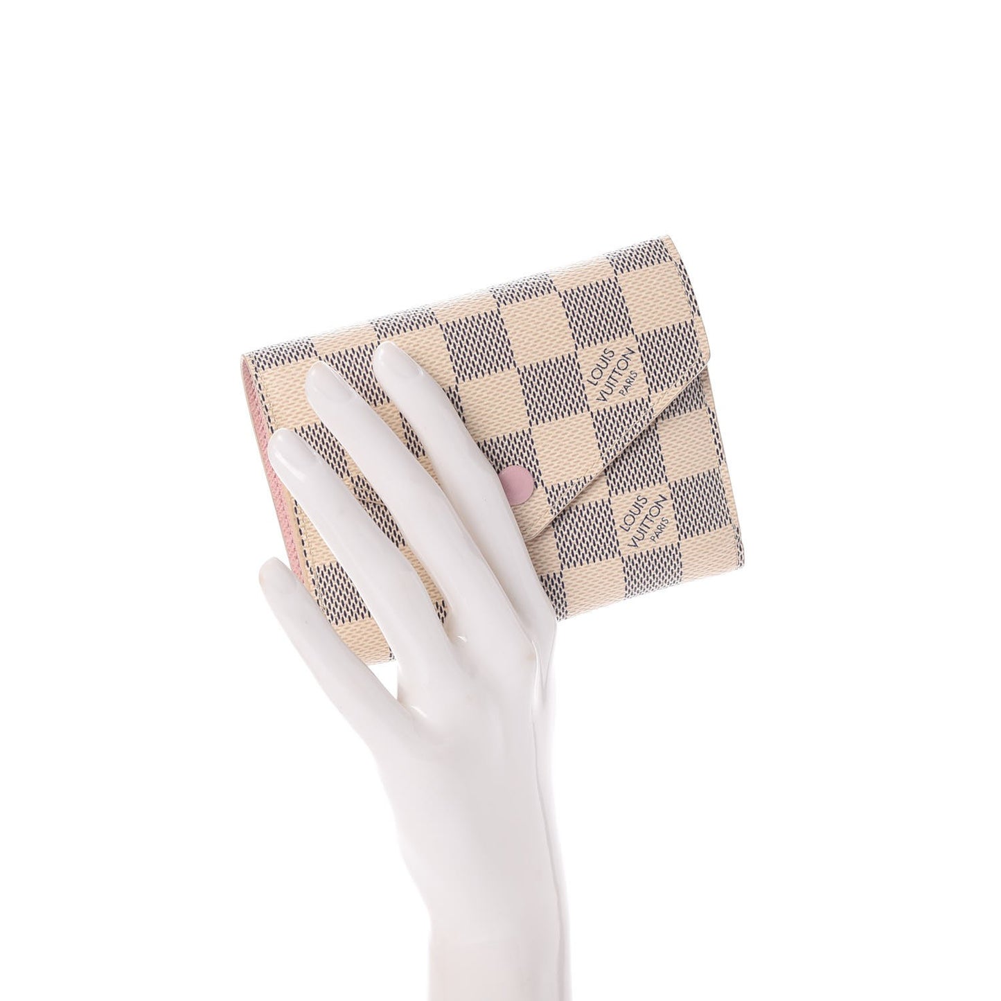 Damier Azur Victorine Wallet Rose Ballerine