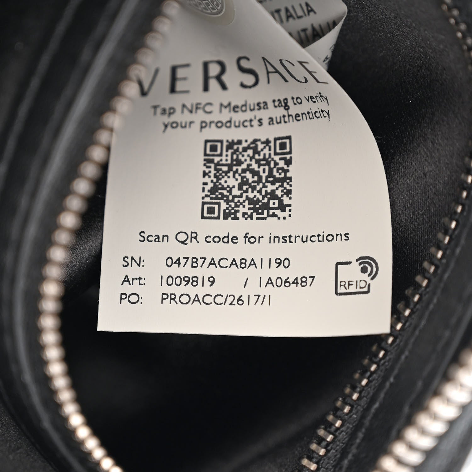 Versace Crystal Repeat Mini Hobo Black 7 of 10