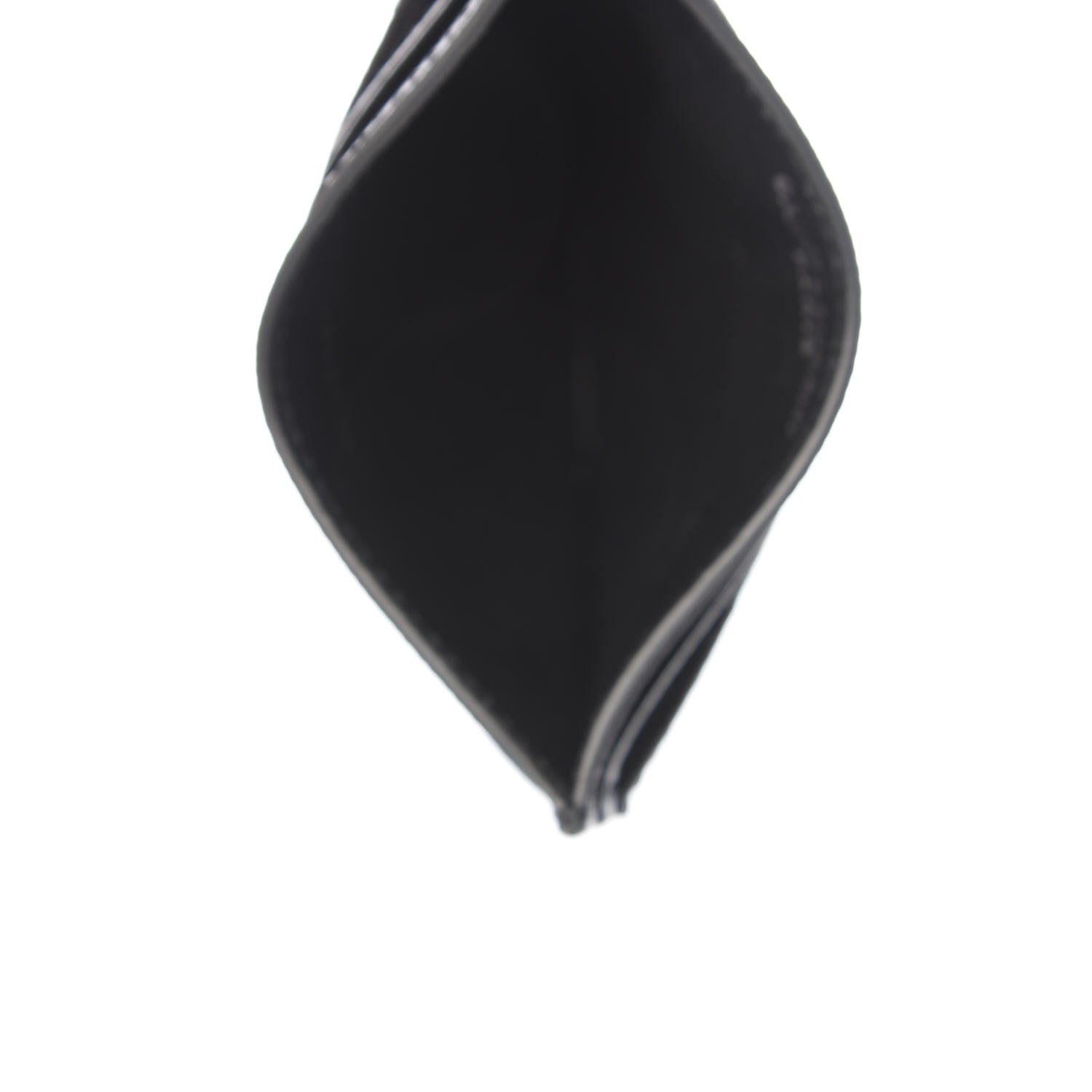 Saint Laurent Grain De Poudre Matelasse Chevron Monogram Credit Card Case Black 5 of 8
