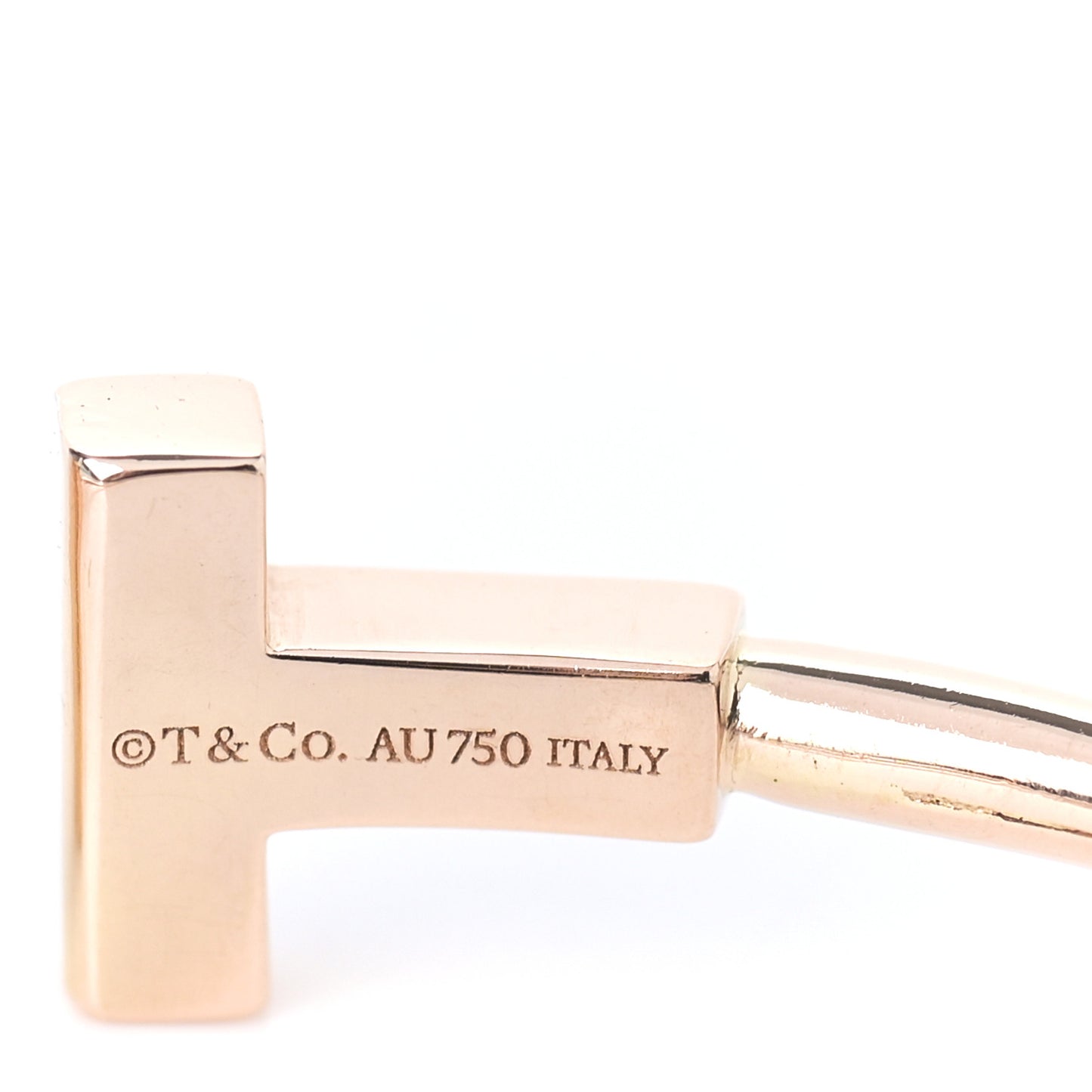 18K Rose Gold T Wire Bracelet