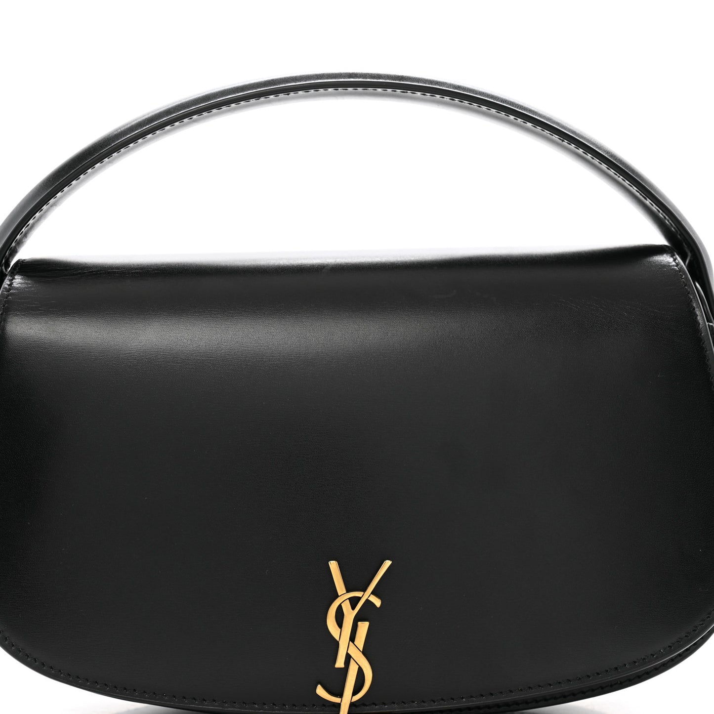 Box Calfskin Voltaire Top Handle Crossbody Bag Black