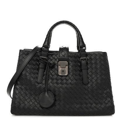 Bottega Veneta Light Calf Intrecciato Small Roma Black 1 of 14