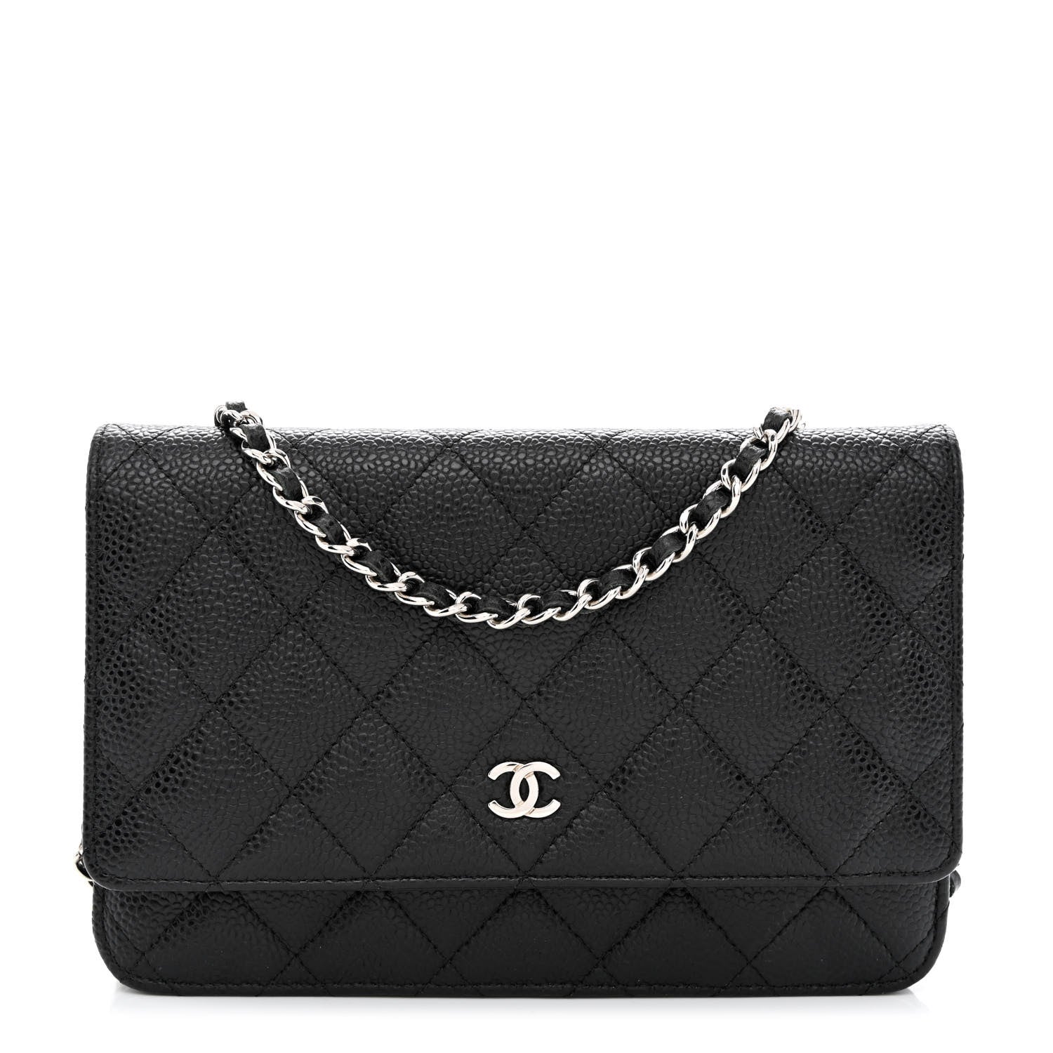Chanel Caviar Quilted Wallet On Chain WOC Black 1 of 12