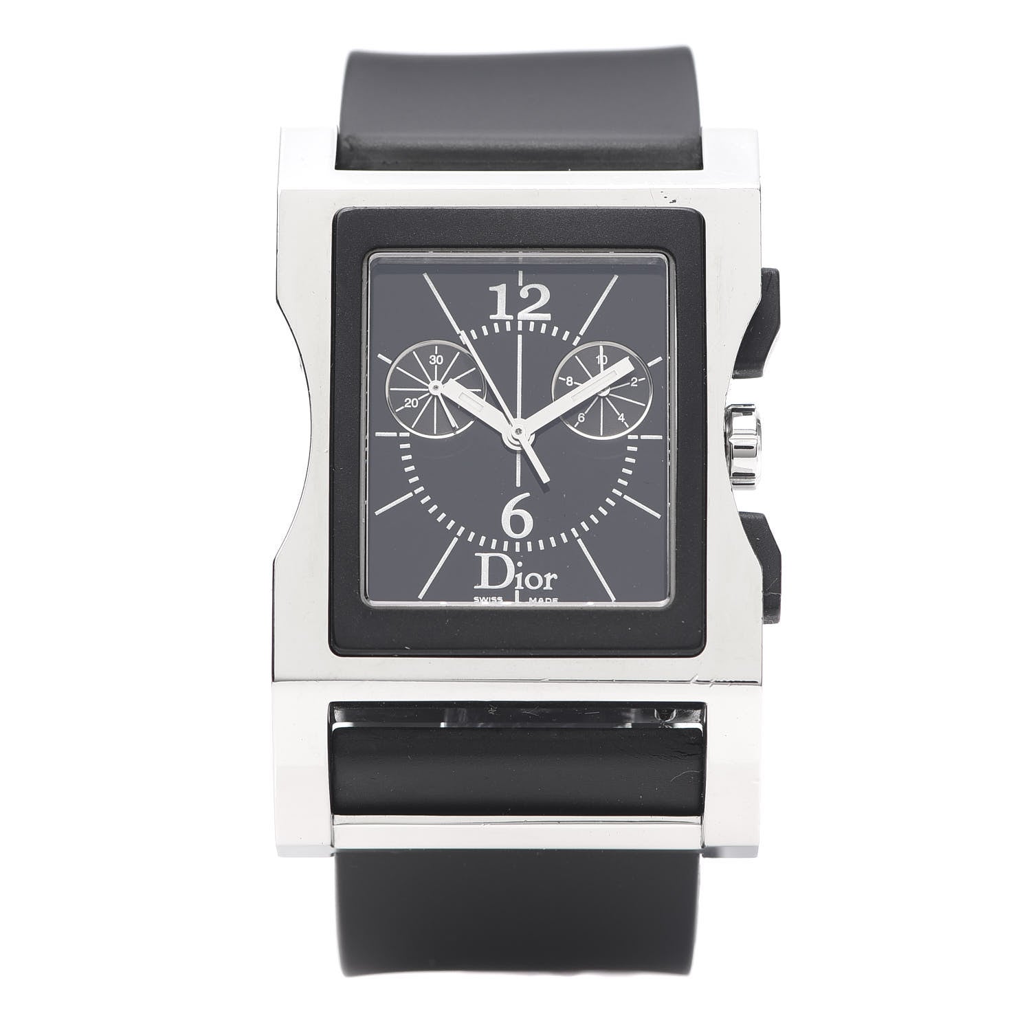 Christian Dior Stainless Steel Rubber 33mm Chris 47 Chronograph Quartz Watch Black 1 of 8