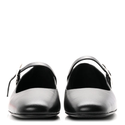 Hermes Goatskin Jane Ballet Flats 38.5 Black 3 of 10