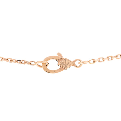 Van Cleef & Arpels 18K Rose Gold Gray Mother of Pearl Vintage Alhambra Pendant Necklace 5 of 7