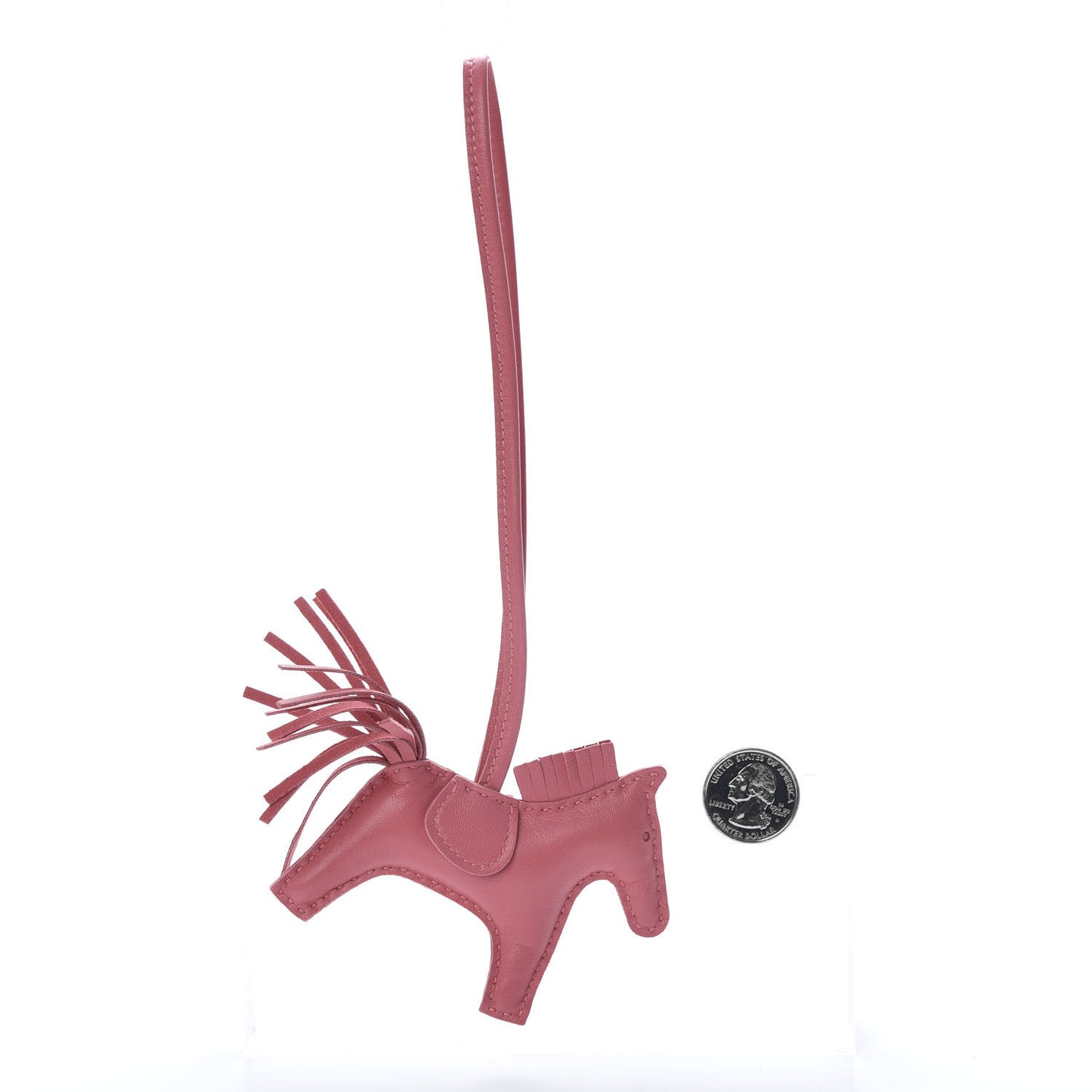 Milo Lambskin Grigri Rodeo Horse Bag Charm PM Rose Azalee