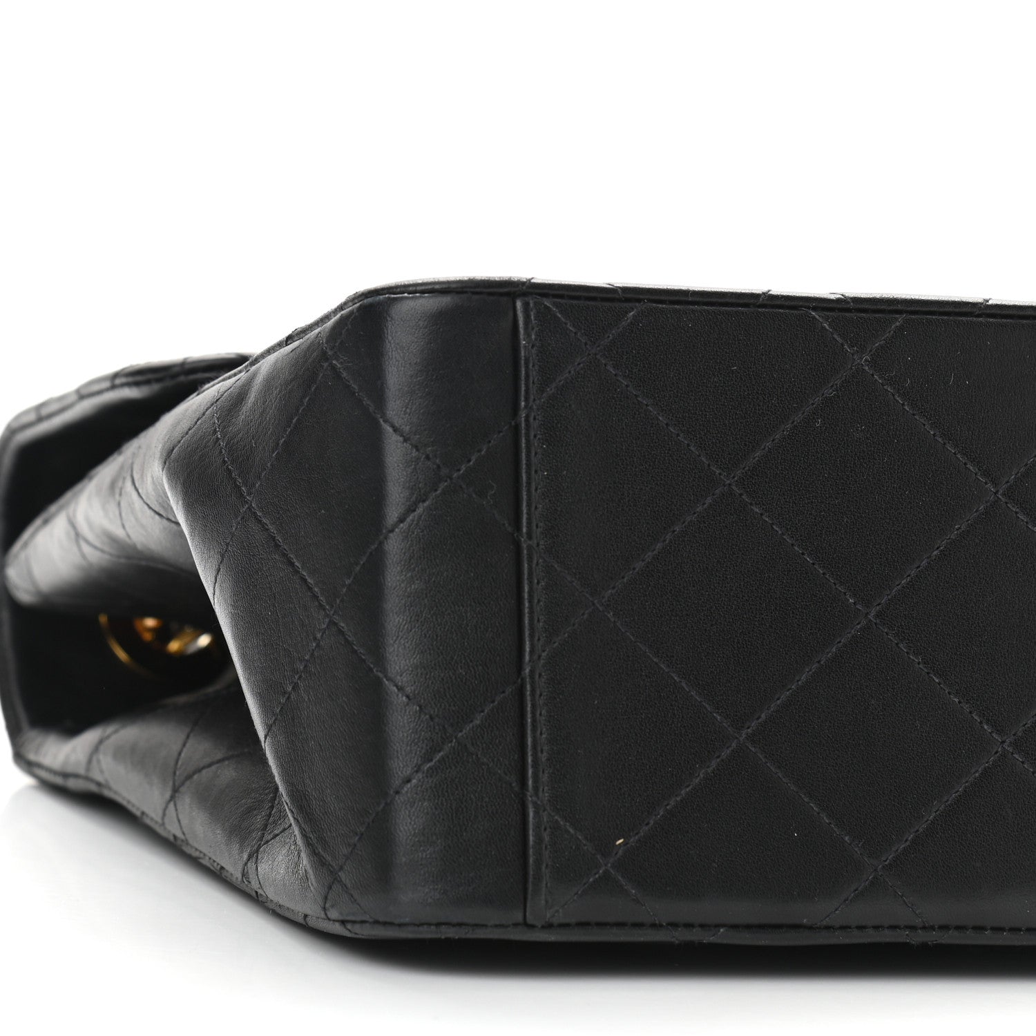 Chanel Lambskin Quilted XL Jumbo Single Flap Black 10 of 12