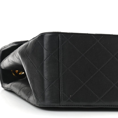 Chanel Lambskin Quilted XL Jumbo Single Flap Black 10 of 12