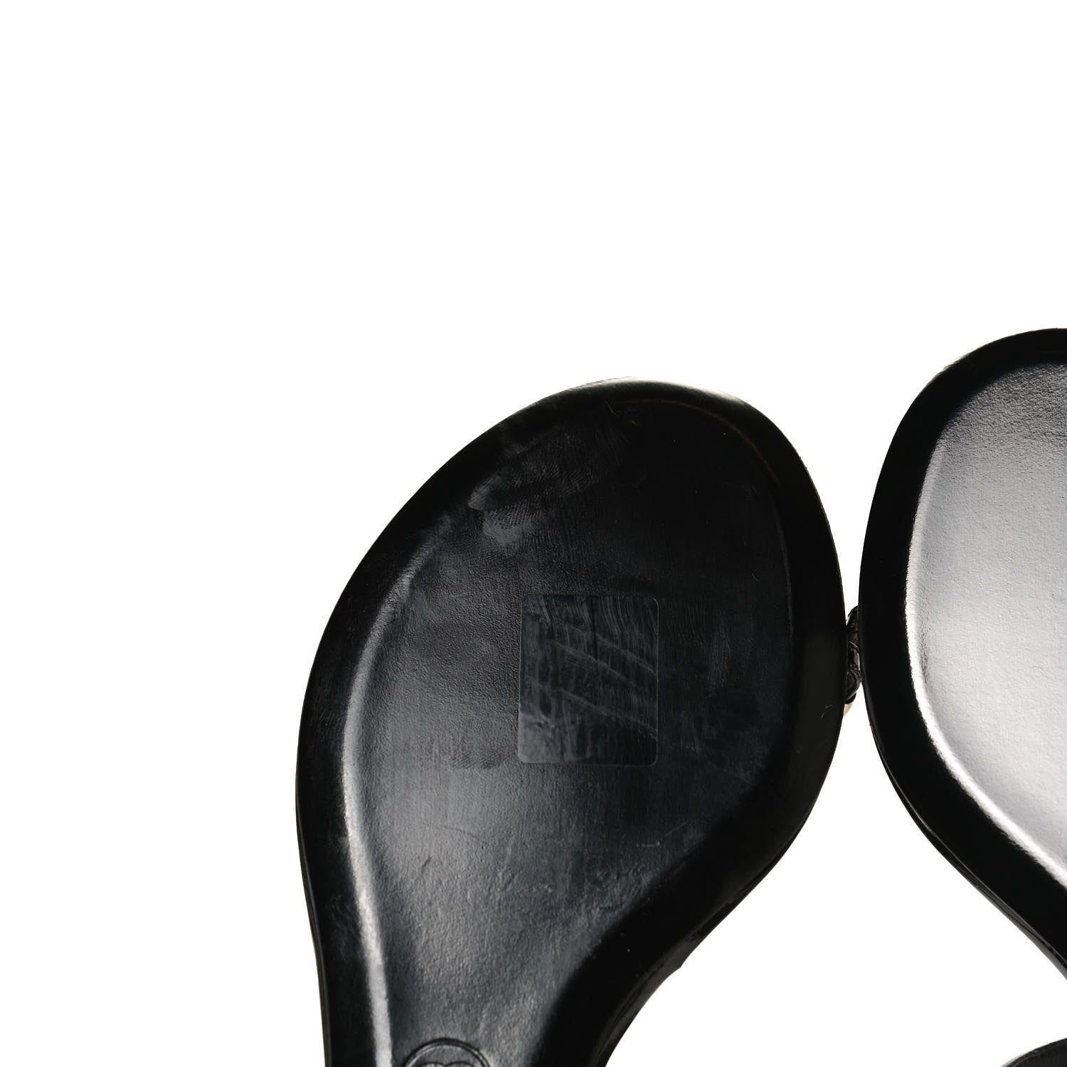 Chanel Patent CC Toe Ring Sandals 37 Black 11 of 12