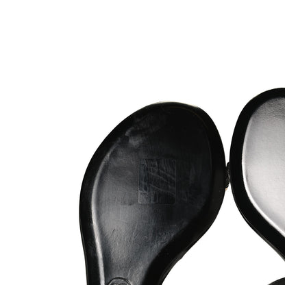 Chanel Patent CC Toe Ring Sandals 37 Black 11 of 12