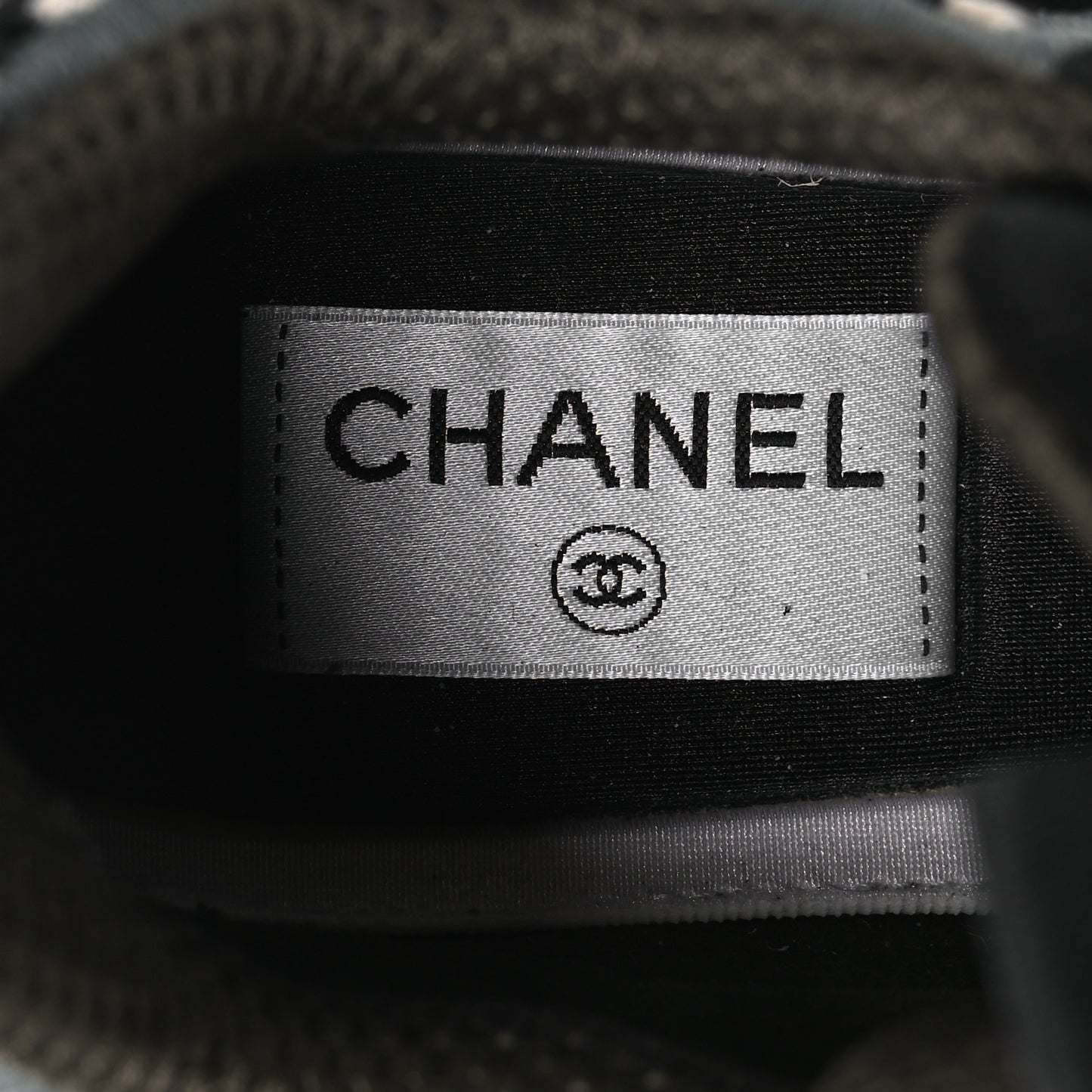 Suede Calfskin Embroidered CC Sneakers 36.5 Black