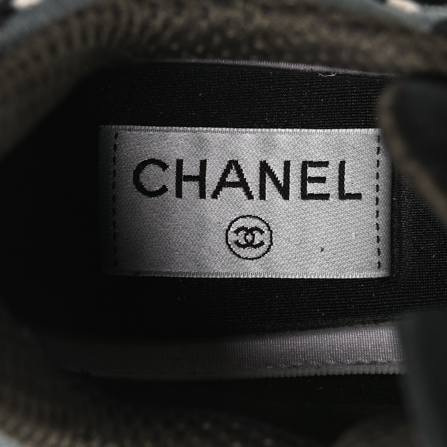 Chanel Suede Calfskin Embroidered CC Sneakers 36.5 Black 9 of 12